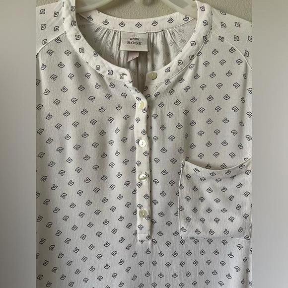 Knox Rose long sleeve top lagenlook cottagecore medium white and black. - Picture 2 of 4